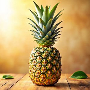 Ripe MD2 pineapple sliced showing yellow flesh